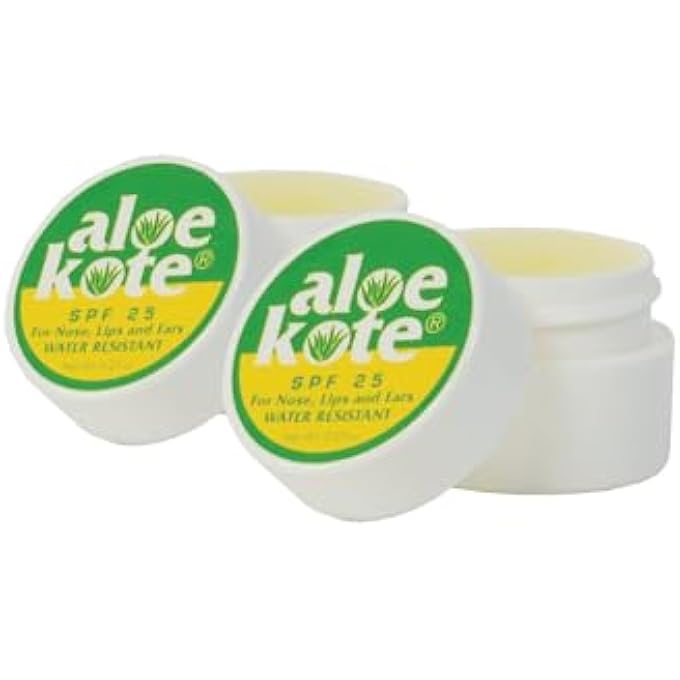 Aloe Up KOTE SPF 25 - .5 OZ JAR - S PREMIER SPF 25 LIP BALM WITH VERA AND MOISTURIZING OILS - ALCOHOL FREE - ASSORTED LIP CARE PACK - 2 PACK - Image 1